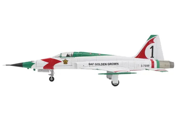 Northrop F-5E Tiger II Aircraft "#1 3-7099 IIAF Golden Crown" Imperial Iranian Air Force "Air Power Series" 1/72 Diecast Model by Hobby Master #2