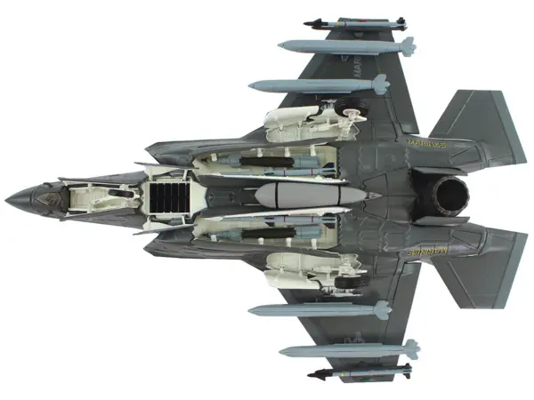 Lockheed Martin F-35B Lightning II Aircraft (Beast Mode) "Black Death VMFA-542 MCAS Cherry Point" (2023) United States Marine Corps "Air Power Series" 1/72 Diecast Model by Hobby Master #5