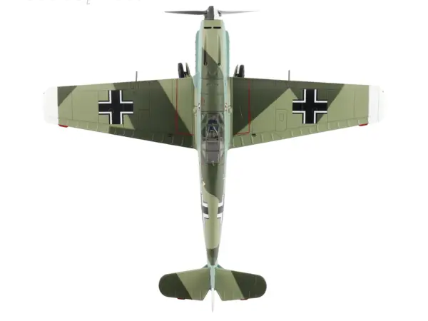 Messerschmitt BF 109E-4 Fighter Aircraft "Franz von Werra II/JG-3" (1940) German Luftwaffe "Air Power Series" 1/48 Diecast Model by Hobby Master #4