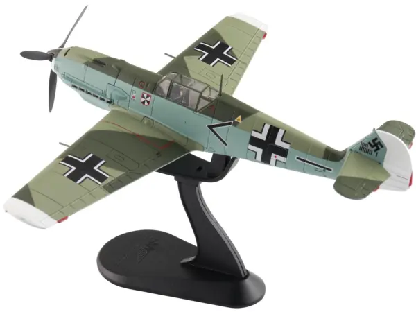 Messerschmitt BF 109E-4 Fighter Aircraft "Franz von Werra II/JG-3" (1940) German Luftwaffe "Air Power Series" 1/48 Diecast Model by Hobby Master #5