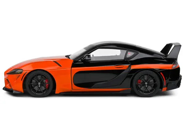 2024 Toyota GR Supra "StreetFighter" Orange and Black 1/18 Diecast Model Car by Solido #3