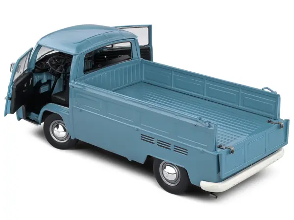 1968 Volkswagen T2 Pickup Truck Petrol Blue 1/18 Diecast Model Car by Solido #3