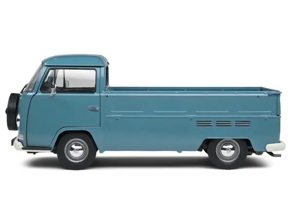 1968 Volkswagen T2 Pickup Truck Petrol Blue 1/18 Diecast Model Car by Solido #4