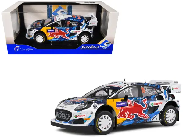 Ford Puma Rally1 Hybrid #16 Adrien Fourmaux - Alexandre Coria 3rd Place "Rally Sweden" (2024) "Competition" Series 1/18 Diecast Model Car by Solido #1