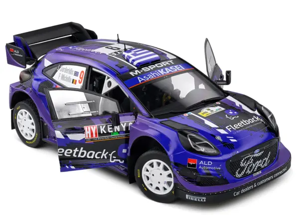 Ford Puma Rally1 Hybrid #9 Jourdan Serderidis - Frederic Miclotte "Safari Rally Kenya" (2022) "Competition" Series 1/18 Diecast Model Car by Solido #2