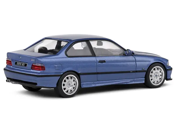 1999 BMW E36 M3 Coupe Estoril Blue Metallic 1/43 Diecast Model Car by Solido #3