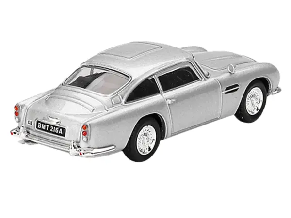 Aston Martin DB5 RHD (Right Hand Drive) Birch Silver Metallic 007 James Bond "Thunderball" (1965) Movie Limited Edition 1/64 Diecast Model Car by Mini GT #3