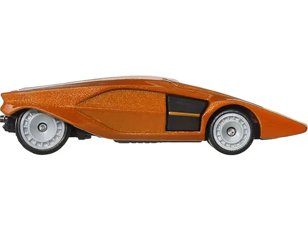 Lancia Stratos Zero Concept Car Orange Metallic "Hammer Drop" Series Diecast Model Car by Hot Wheels #2