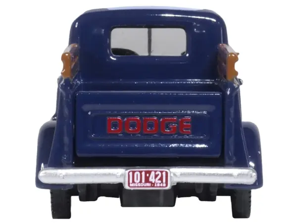 1948 Dodge B-1B Pickup Truck Waterway Blue 1/87 (HO) Scale Diecast Model Car by Oxford Diecast #4