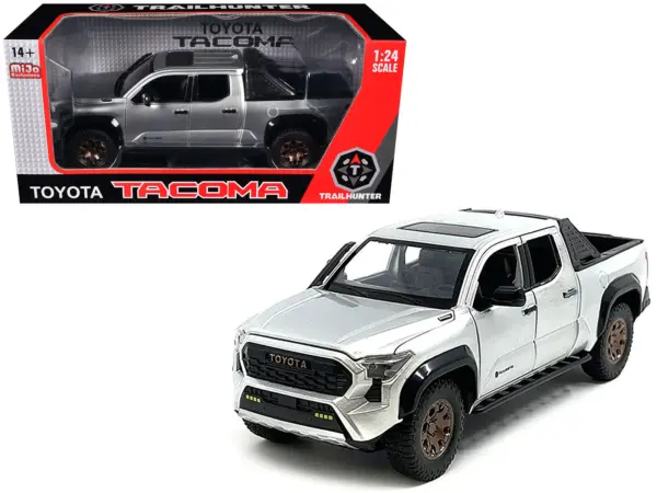 2024 Toyota Tacoma Trailhunter Edition Pickup Truck Silver Metallic 1/24 Diecast Model Car #1