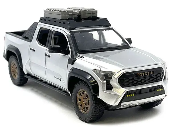 2024 Toyota Tacoma Trailhunter Edition Pickup Truck Silver Metallic 1/24 Diecast Model Car #2