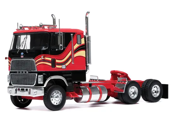 1985 Ford CL 9000 Truck Tractor Red and Black with Graphics 1/43 Diecast Model by IXO Models #2
