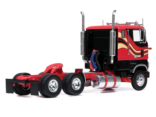 1985 Ford CL 9000 Truck Tractor Red and Black with Graphics 1/43 Diecast Model by IXO Models #3