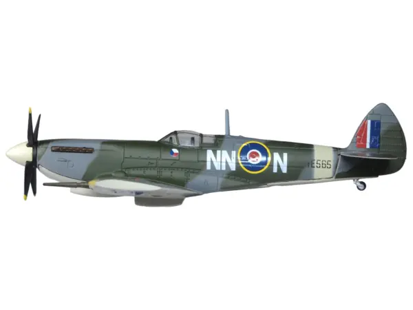 Supermarine Spitfire LF MK IXe Fighter Aircraft "TE565 10th (Czech) Fighter Squadron RAF Manston" Royal Air Force 1/72 Diecast Model Airplane by Oxford Diecast #2