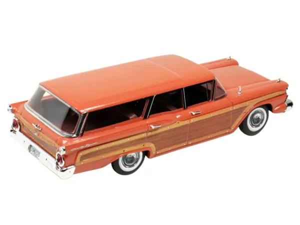 1959 Ford Country Squire Rose with Woodgrain Sides and Green Interior Limited Edition to 200 pieces Worldwide 1/43 Model Car by Goldvarg Collection #3