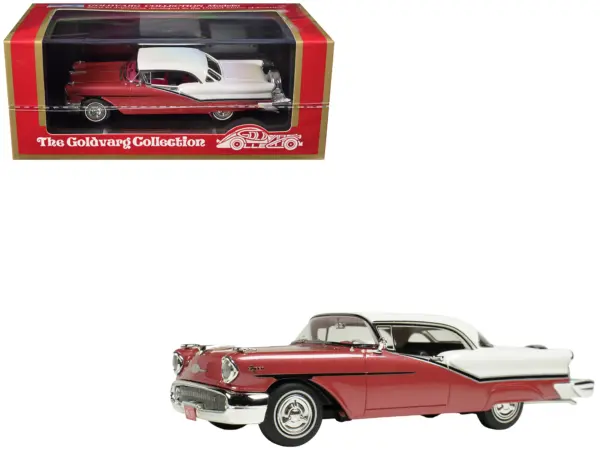 1957 Oldsmobile Starfire Royal Glow Red and Alcan White Limited Edition to 200 pieces Worldwide 1/43 Model Car by Goldvarg Collection #1