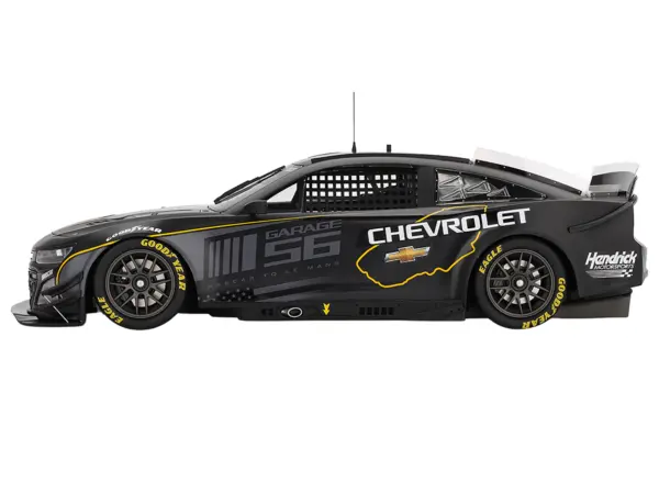 Chevrolet Camaro ZL1 #24 "Hendrick Motorsports Test Car" Matt Black with Graphics 1/18 Model Car by Top Speed #4