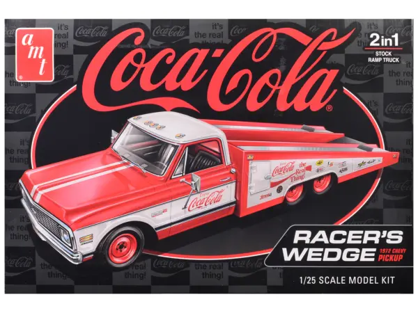 Skill 2 Model Kit 1972 Chevrolet Pickup Truck "Racer's Wedge" 2-in-1 Kit "Coca-Cola" 1/25 Scale Model by AMT #1