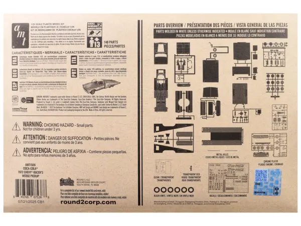 Skill 2 Model Kit 1972 Chevrolet Pickup Truck "Racer's Wedge" 2-in-1 Kit "Coca-Cola" 1/25 Scale Model by AMT #4