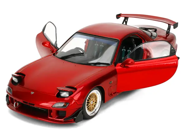 Mazda RX7 Type RS (FD3S) RHD (Right Hand Drive) Orange Metallic "Pink Slips" Series 1/18 Diecast Model Car by Jada #2