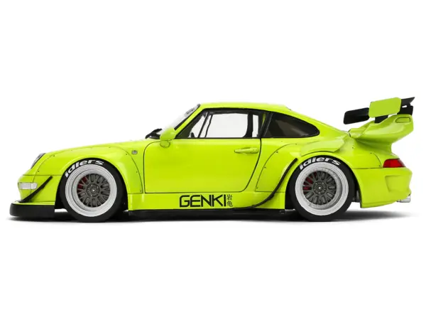 RWB Body Kit "Genki" Lime Green "Pink Slips" Series 1/18 Diecast Model Car by Jada #3