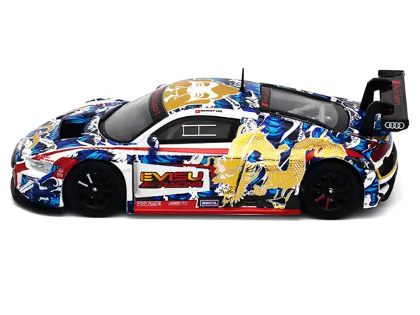 Audi R8 LMS "Evisu Racing X Works" White with Graphics 1/64 Diecast Model Car by Pop Race #2