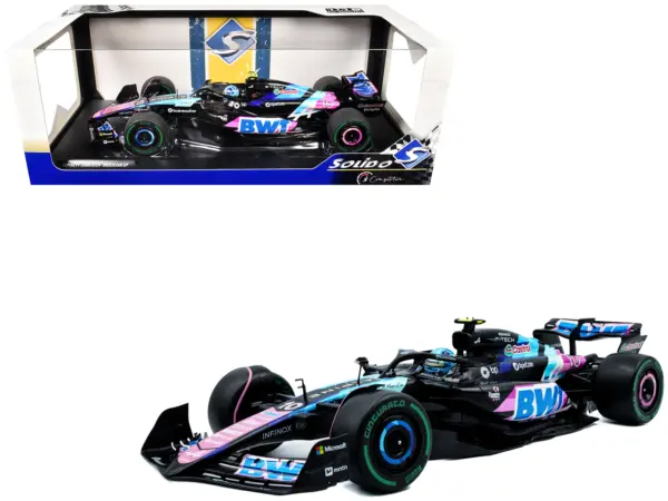 Alpine A524 #10 Pierre Gasly "BWT" 3rd Place Formula One F1 "Sao Paulo GP" (2024) "Competition" Series 1/18 Diecast Model Car by Solido #1
