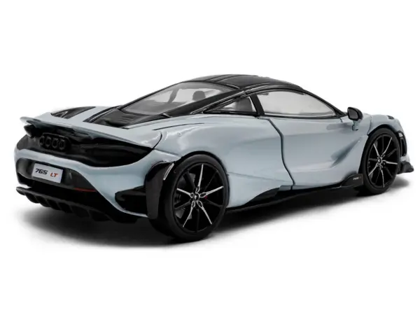 2020 McLaren 765LT Ceramic Gray with Black Top 1/43 Diecast Model Car by Solido #3