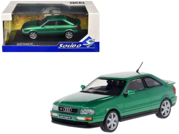 1994 Audi Coupe S2 Cricket Green Metallic 1/43 Diecast Model Car by Solido #1
