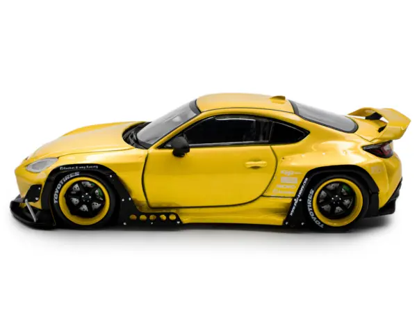 2022 Toyota Pandem GR86 Yellow 1/43 Diecast Model Car by Solido #2