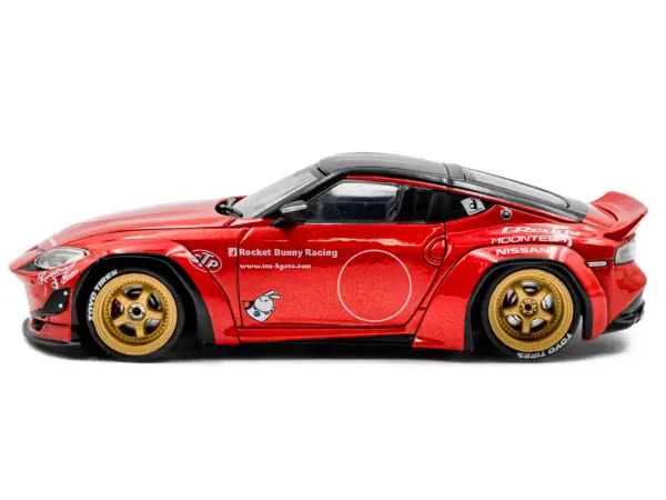 2022 Nissan Pandem Fairlady Z RHD (Right Hand Drive) Red Metallic with Black Top 1/43 Diecast Model Car by Solido #2