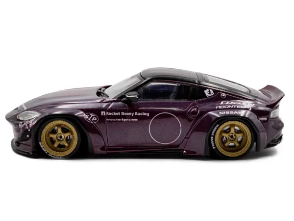 2022 Nissan Pandem Fairlady Z RHD (Right Hand Drive) Purple Metallic with Black Top 1/43 Diecast Model Car by Solido #2