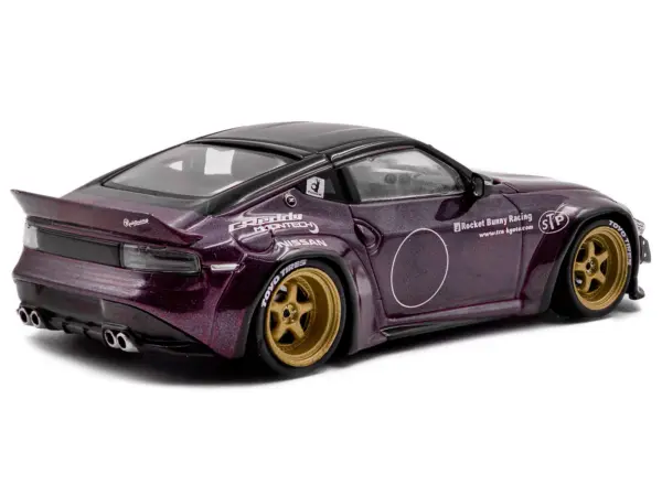 2022 Nissan Pandem Fairlady Z RHD (Right Hand Drive) Purple Metallic with Black Top 1/43 Diecast Model Car by Solido #3
