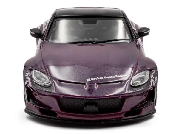 2022 Nissan Pandem Fairlady Z RHD (Right Hand Drive) Purple Metallic with Black Top 1/43 Diecast Model Car by Solido #4