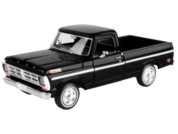 1972 Ford F-100 Pickup Truck Black "Timeless Legends" Series 1/24 Diecast Model Car by Motormax #2