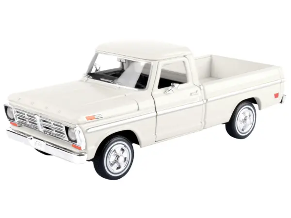 1972 Ford F-100 Pickup Truck Cream "Timeless Legends" Series 1/24 Diecast Model Car by Motormax #2