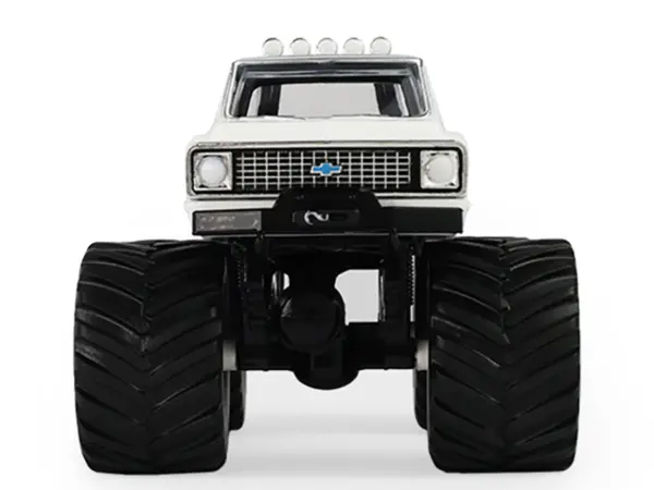 1972 Chevrolet K-10 Monster Truck "Chevron 150th Anniversary" White and Blue Metallic "Kings of Crunch" Series 1/43 Diecast Model Car by Greenlight #4