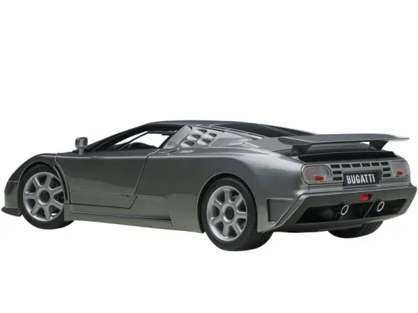 Bugatti EB110 SS Super Sport Grigio Metalizzatto Silver Metallic with Silver Wheels 1/18 Model Car by Autoart #5