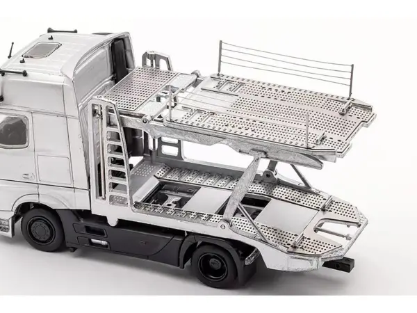 Mercedes-Benz Actros Auto Transporter White 1/64 Diecast Model by GCD #2