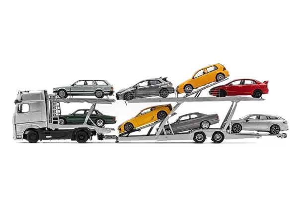 Mercedes-Benz Actros Auto Transporter White 1/64 Diecast Model by GCD #4