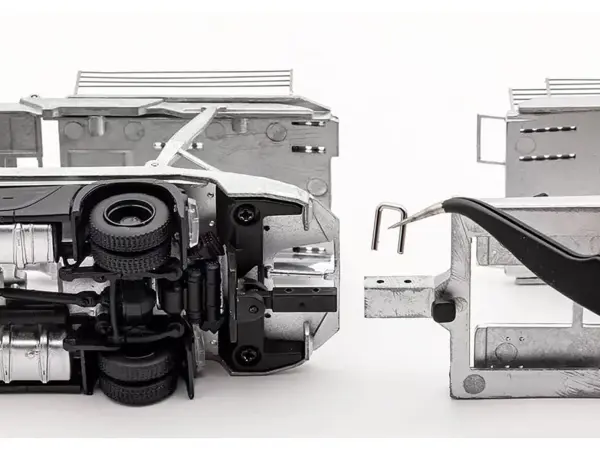 Mercedes-Benz Actros Auto Transporter White 1/64 Diecast Model by GCD #5