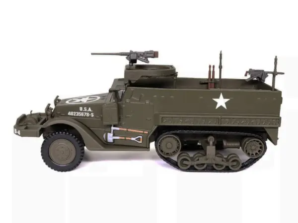 M3 Half-Track AFV with M2HB Machine Gun Olive Drab "United States Army" 1/43 Diecast Model by Militaria Die Cast #2