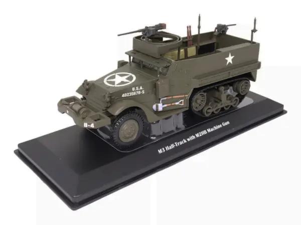 M3 Half-Track AFV with M2HB Machine Gun Olive Drab "United States Army" 1/43 Diecast Model by Militaria Die Cast #4