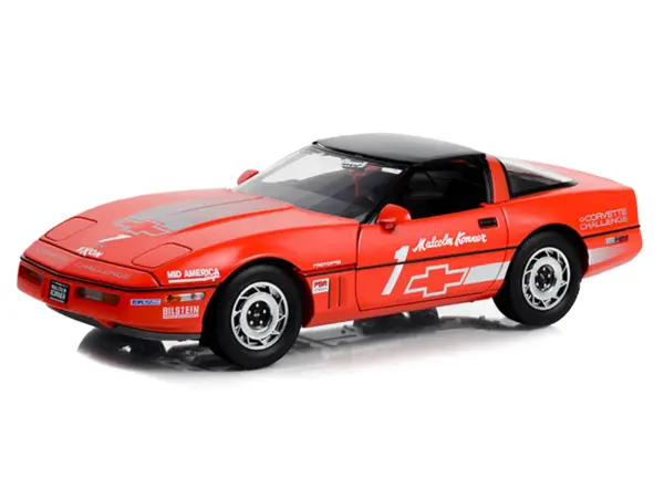 1988 Chevrolet Corvette C4 #1 Malcolm Konner "Corvette Challenge Race Car" Red with Black Top 1/18 Diecast Model Car by Greenlight #2
