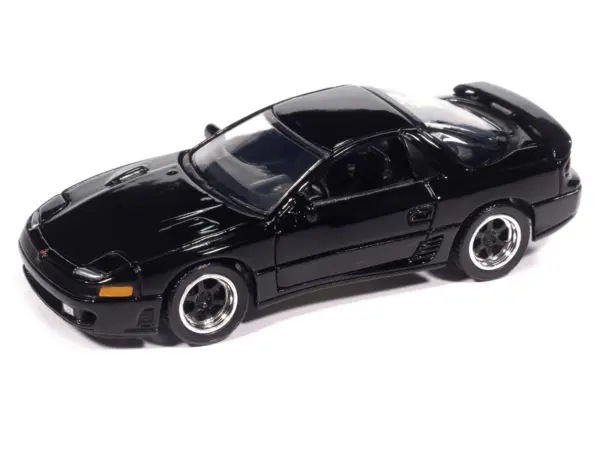 1993 Mitsubishi 3000GT VR-4 Albany Black Pearl "Import Legends" Series 1/64 Diecast Model Car by Auto World #2
