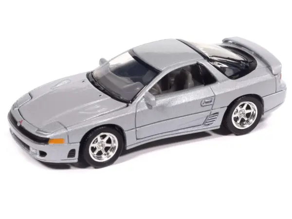 1993 Mitsubishi 3000GT VR-4 Zurich White Silver Metallic "Import Legends" Series 1/64 Diecast Model Car by Auto World #2