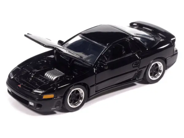 1993 Mitsubishi 3000GT VR-4 Albany Black Pearl "Import Legends" Series 1/64 Diecast Model Car by Auto World #3