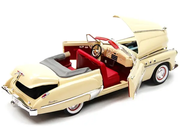 1949 Buick Roadmaster Cream with Red Interior 1/18 Diecast Model Car by Motormax #3