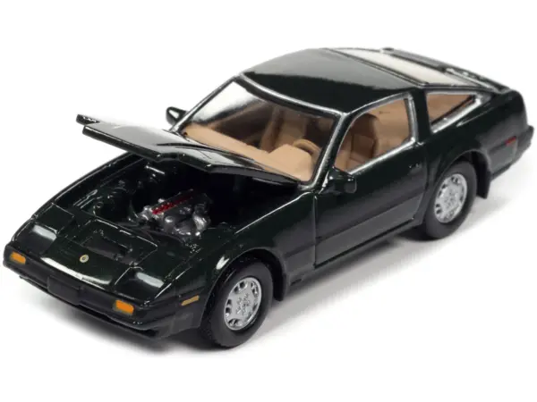 1984 Nissan 300ZX Dark Green with Black Stripes "Classic Gold Collection" Series Limited Edition to 12480 pieces Worldwide 1/64 Diecast Model Car by Johnny Lightning #2