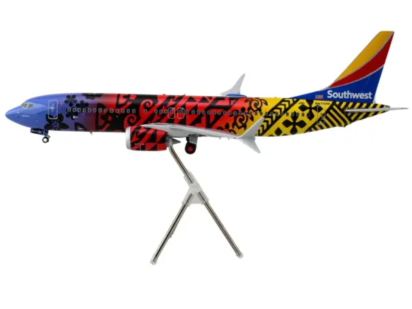 Boeing 737 MAX 8 Commercial Aircraft "Southwest Airlines - Imua One" (N8710M) Hawaiian Graphics "Gemini 200" Series 1/200 Diecast Model Airplane by GeminiJets #2